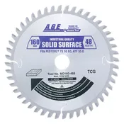 A.G.E. MD160-488 160mm x 48T Carbide Tipped Track Saw Blade – M-TCG for Festool TS 55, Solid Surface Cuts