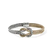 14K Gold and Sterling Silver Love Knot 3.5MM Bracelet