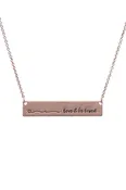 16430 - BAR LOVE AND BE LOVED NECKLACE: ROSE GOLD