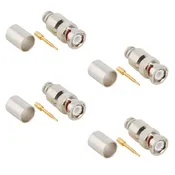 BNC Cable Mount Crimp Connector (4-Pack)