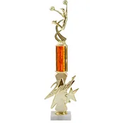 1st, 2nd, 3rd Place Riser And Column Round Trophy
