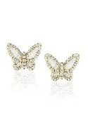14K Large Diamond Butterfly Studs