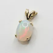 Ethiopian Opal 14k Yellow Gold Pendant — Gallery of Gems & Minerals