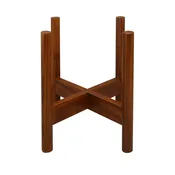 12” Mid-Century Modern Wood Plant Display Stand (Plant and Pot NOT Included)