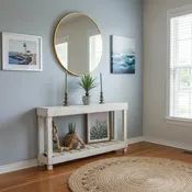 60 Solid White Luxe Console Table