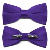Amethyst Purple Clip-On Bow Tie