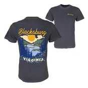 Blacksburg River Through Mountains Comfort Colors T-Shirt: Denim