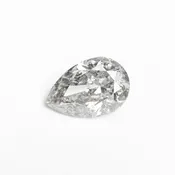 1.01 CARAT SALT AND PEPPER BRILLIANT CUT PEAR DIAMOND
