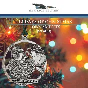 12 Days of Christmas Ornaments Full Set