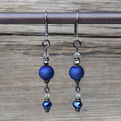Arabian Nights Druzy Agate Leverback Earrings #EW658-203