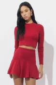 Adelyn Rae Eleanor Rib Knit Mini Skirt