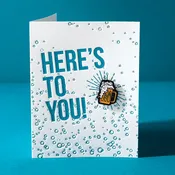 'Beer' Enamel Pin Greeting Card