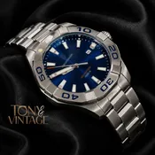 All Silver with Deep Blue Dial Watch