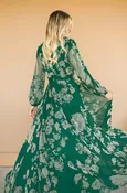 Adoria Emerald Green Floral Velvet Maxi - DM Exclusive- Restocked - Maternity Friendly