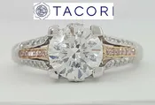0.33 ct TACORI Crescent 2587PKRD7 Platinum Semi-Mount Engagement Ring 6,210