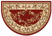 Hearth Rug - Floral – Ivory &amp;amp; Red – half  (8118)