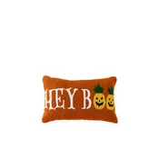 12x20in Hey Boo and Pine Punch Needle Pillow