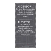 AC Hotel Elevator Evacuation Map Sign - Evacuation Stairways (Bilingual)