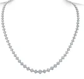 18kt White Gold Diamond Tennis Necklace