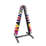 12 Pair Neoprene Rack with Rack, Includes GDR24 and pairs Neoprene Dumbbells 1-15lbs