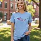 BC Circled Ribbons Blue Tee