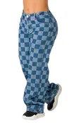 Baggy Jean a Cuadros Chnt 71369PDR-B