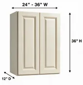 Antique White - Wall (12"Depth) W2436 - ShopCabinet