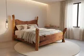Live Edge Wood Slab Bed