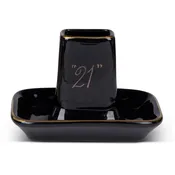 '21' Club Black Porcelain Ashtray