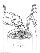 A6 Art Postcard By David Shrigley - Twats In Society