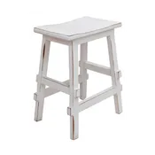 30” Saddle Barstool – Distressed White
