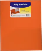 Oxford Poly Two Pocket Portfolio, Orange, Pack of 25