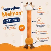22in Marvelous Marvin Ribbed Plush Squeaker Dog Toy