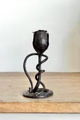 Vintage Rose Wrought Iron Candle Holder