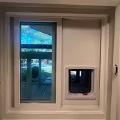 Solid PVC Base Cat Door Window Insert | Vertical or Horizontal | Easy No-Tools Installation!