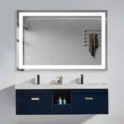 COLINE 28" x 40" Rectangular Silver Frameless LED Mirror