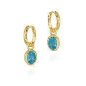 Aquamarine Drop Earrings in 18 Karat Gold Vermeil