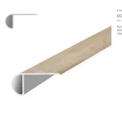 Dijon Oak 1.38 in. T x 94.49 in. L x 2.24 in. W Vinyl Stair Nose Molding for Luxury Vinyl Flooring