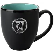 Aqua in / Black Matte Out Hilo Bistro Mug