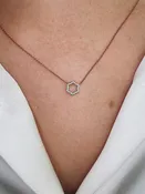 0.04 CTW Diamond Two Tone Necklace
