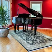 Bergmann Baby Grand Piano – 5' – Polished Ebony