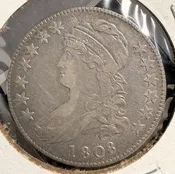 1808 Capped Bust Half Dollar, O-102a  R.2. VF (19670)