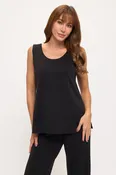 000- Atu 2 Pc Black Sleeveless Pants Set