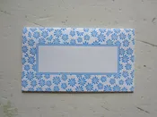 ditsy blue place cards