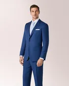 Baroni Sharkskin French Blue Suit Modern Fit