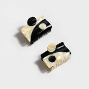 Balance Black Claw Set - Yin Yang Acetate Modern Hair Clips