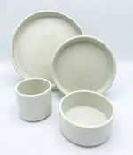 American Modern Dinnerware Set - 4 piece - Matte White