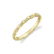 Alternating Heart and Diamonds Ring