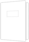 White Recycled Smooth 80lb 9 x 12 One Piece Report Covers with 2 x 4 Window