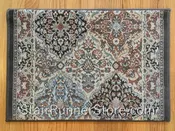Ancient Garden Stair Runner 57008 Brown Blue 26″